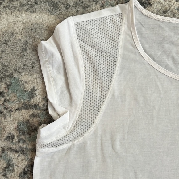 Athleta White Tee With Mesh Details - Picture 11 of 11